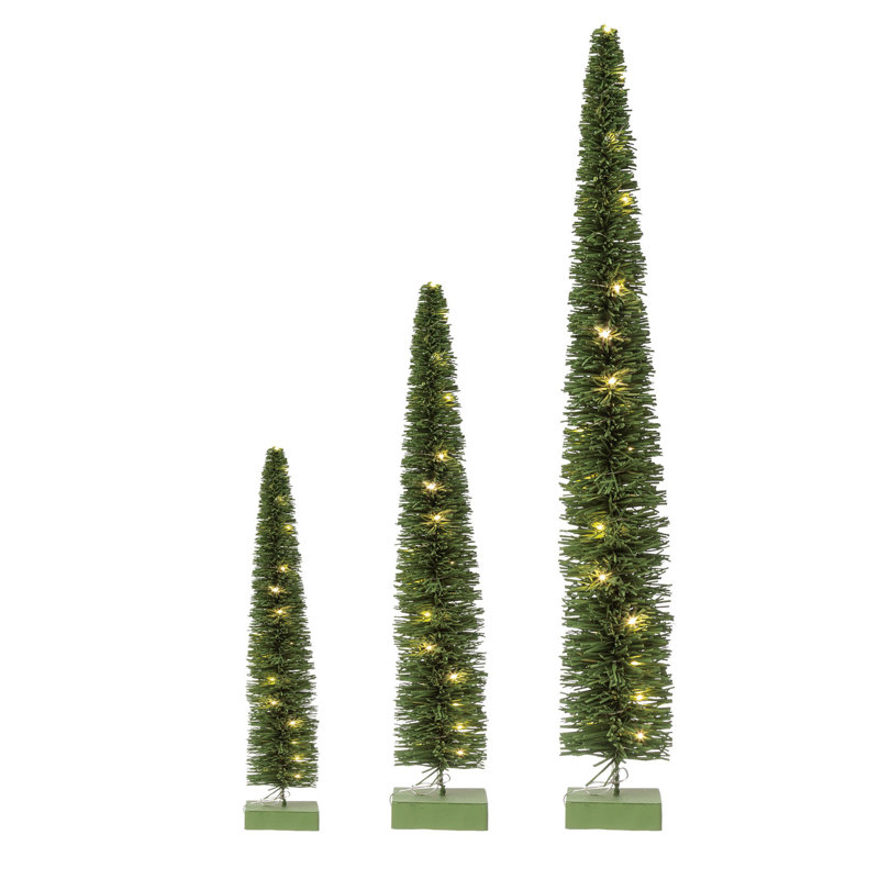 Rattan Tree With LED Lights And Wood Base
