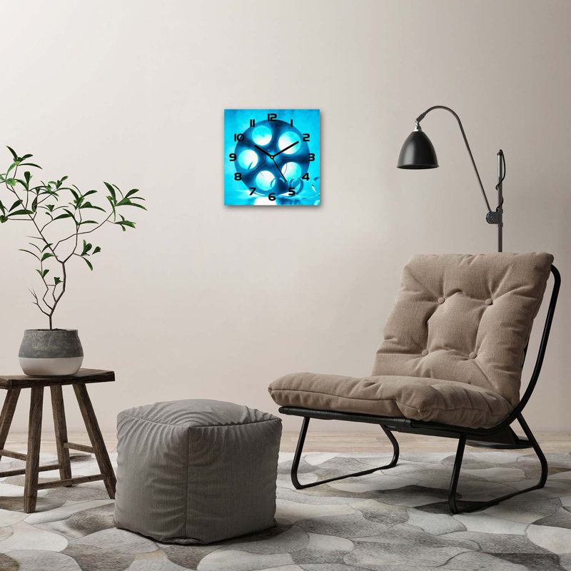 Ilija Glass Wall Clock, Black