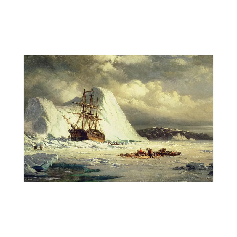 Icebound Ship, C.1880 by William Bradford - Wrapped Canvas Print, 20.32 cm H x 30.48 cm W