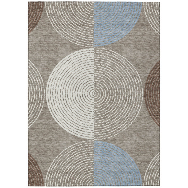 Machine Washable Indoor/Outdoor Jenning ACN2281 Geometric Rug, Rectangle 8' x 10'