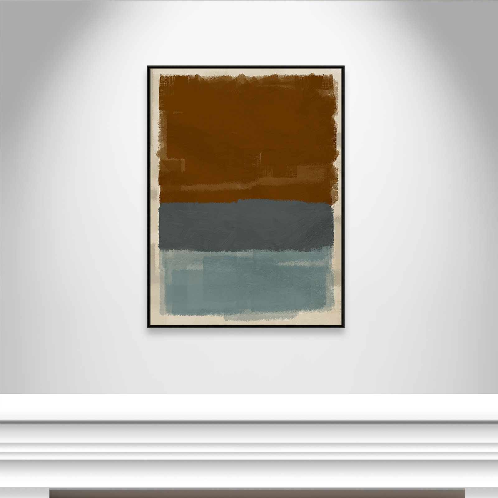 Turbulent Honesty Print by Marcus Prime, 37.5'' W x 49.5'' H, Espresso Floater
