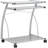 L-Shaped Compact Computer Desk With Sliding Keyboard Tray And Mobile Casters For Home Office