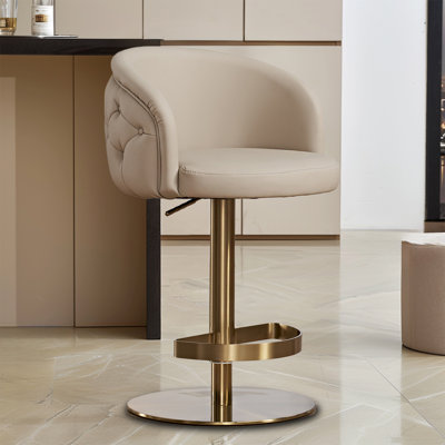 Tabouret de comptoir pivotant et réglable en hauteur Keiaira