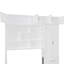 Grand lit mural avec armoire supérieure, tablettes, garde-robe et tiroirs - pliable pour économiser de l'espace en blanc, idéal pour les petits appartements, avec des lattes flexibles, des tiroirs de sommeil confortables, des espaces de vie