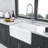 White Ceramic 24" Kitchen Sink - Single Bowl, Heat , Stain & Scratch Protected, Rustproof, Placid Cape 24 Inch For , Rust