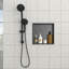 Niche de douche en acier inoxydable 15 po x 15 po, noir bronze-49094649-49094650