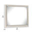 Miroir de commode Kexa, verre biseauté, cadre en bois massif gris clair, 34 x 44