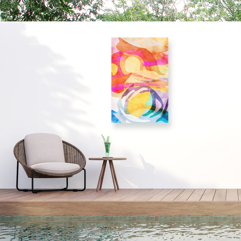 Incado Colourful Abstract Outdoor  Canvas, H 12 po x l 19 po