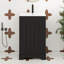 Meuble-lavabo de 20 po avec lavabo, meuble-lavabo sur pied simple avec support de rangement à 2 niveaux et tablette réglable-114193820
