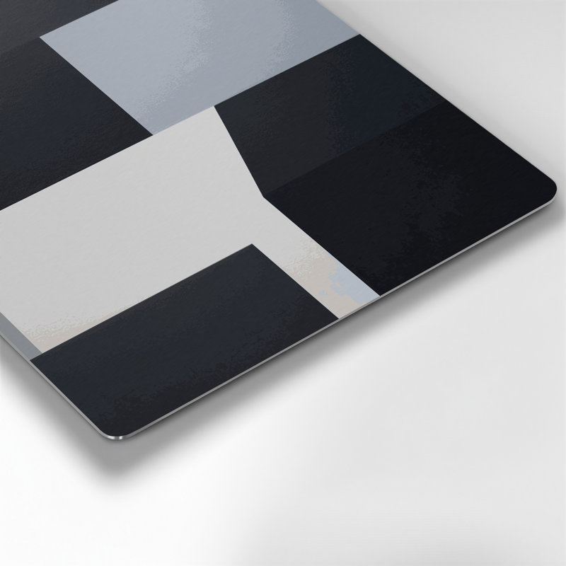 Minimalisme 67, art mural en métal noir, H 32 po x l 32 po