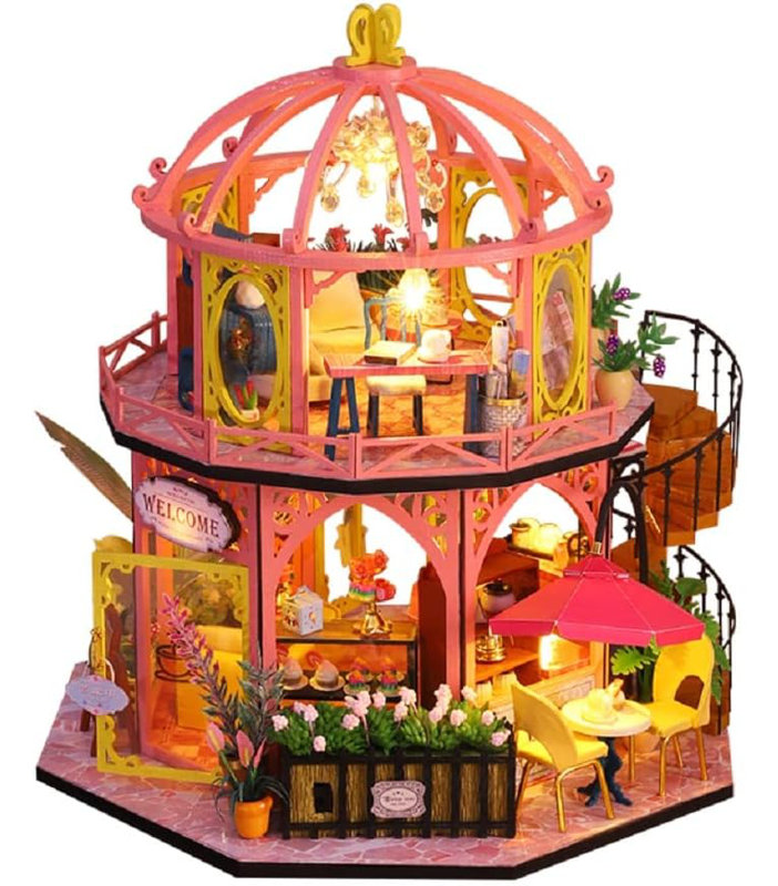 Miniature Wizardi Roombox Kit - Dessert Cafe Dollhouse Kit