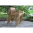 Fleur Wood Outdoor Stacking Dining Armchair
