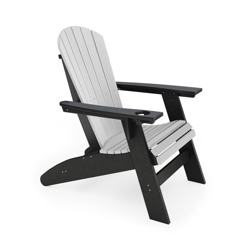 Ensemble de conversation Adirondack pour 5 personnes Arterburn Ocean View, Noir / gris héron
