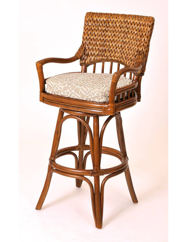 Tabouret pivotant Charrie, Corail saint maquereau, Terre de Sienne, Tabouret de bar (siège d'une hauteur de 30 po)
