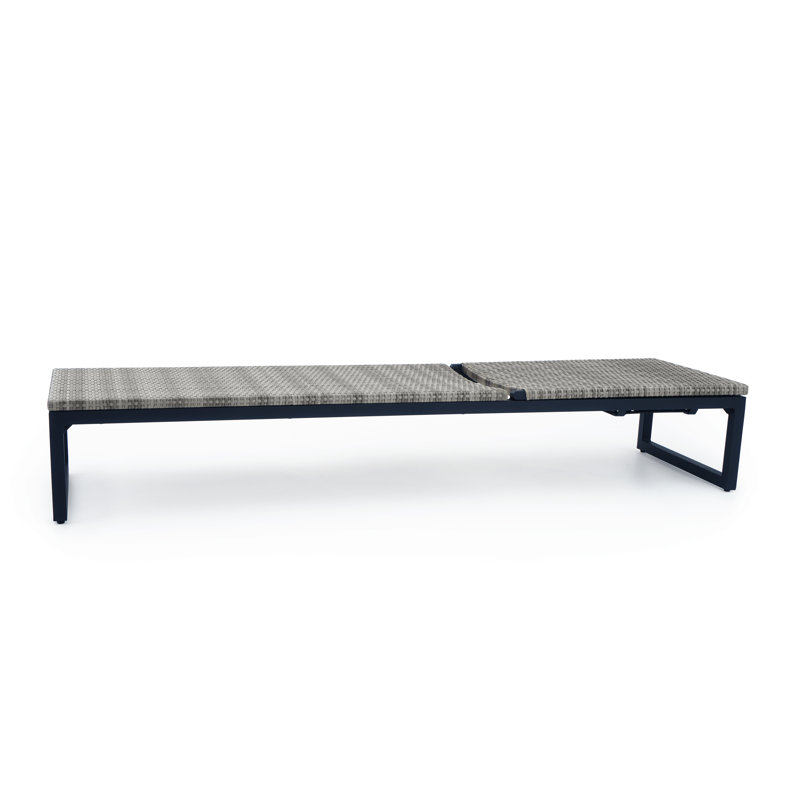 Milo Outdoor Chaise Lounge, Espresso, Charcoal Grey Sunbrella®