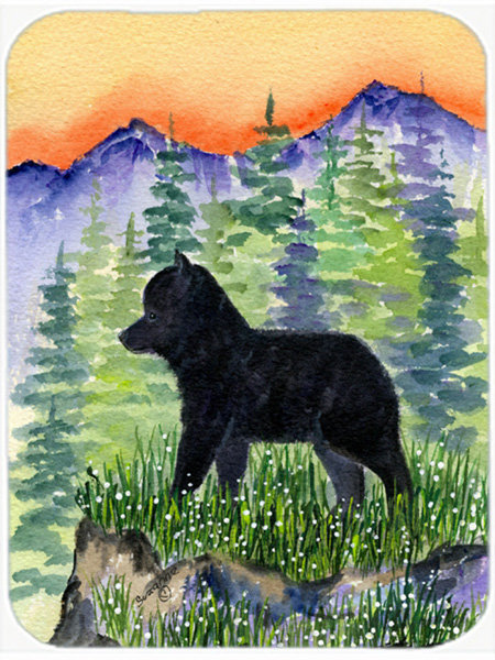 Caroline's Treasures Schipperke Glass Cutting Board