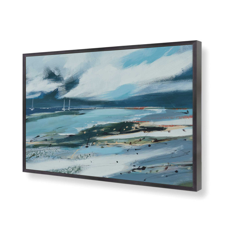 Imprimé Call of the Ocean, H 13,25 po x l 17,25 po, Zinc patiné