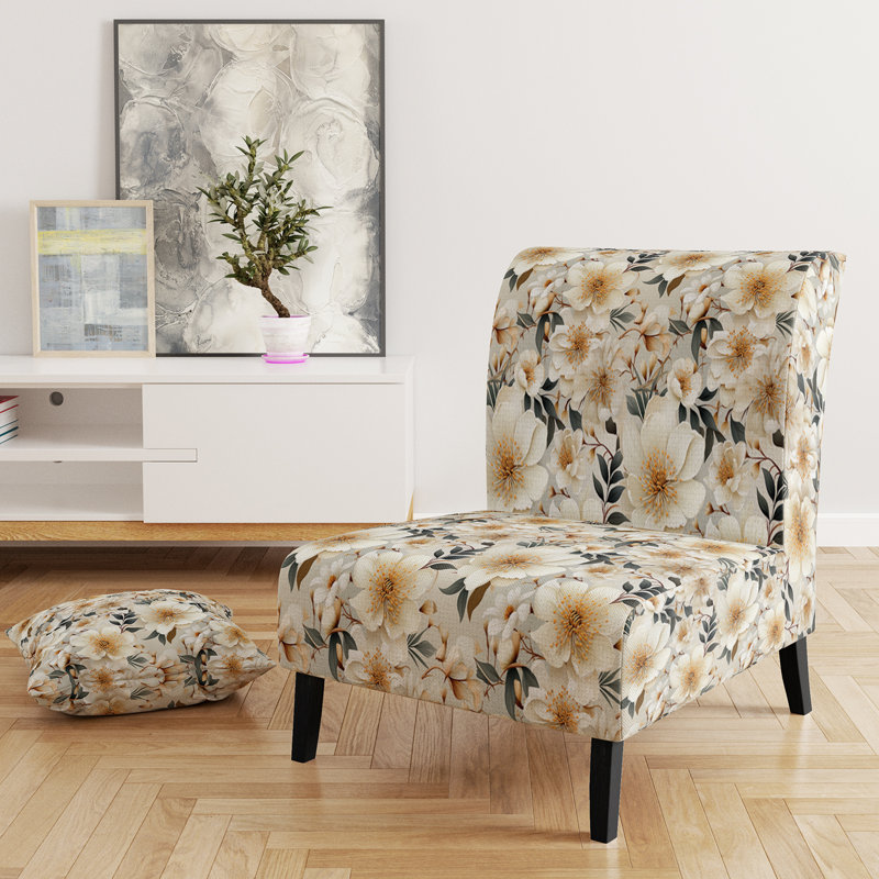 Fauteuil de chambre Boho Chic Poppy Blooms IV - rembourré Cottage