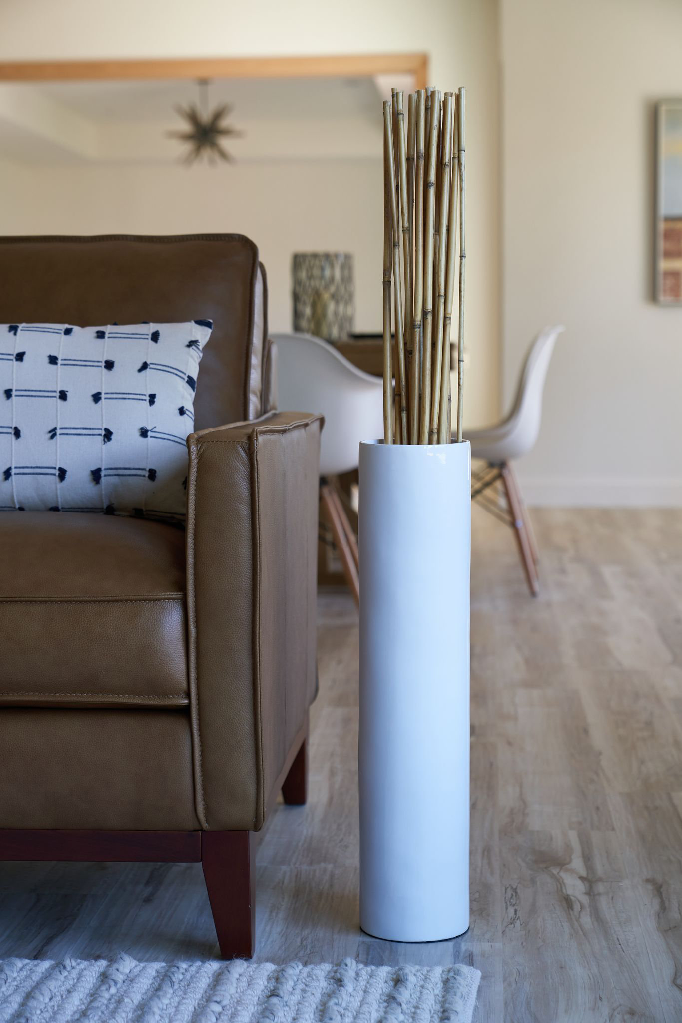 Latitude Run® 25 Bamboo Cylinder Floor Vase With Branches And ...