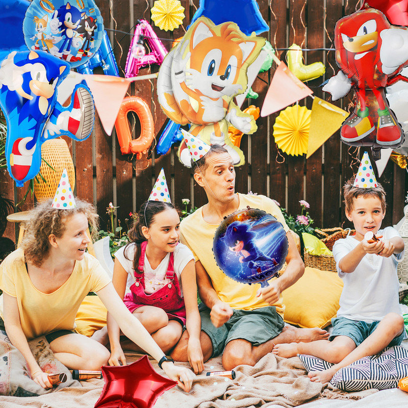 Sonic Party Supplies, 11 Pcs of Sonic Balloons