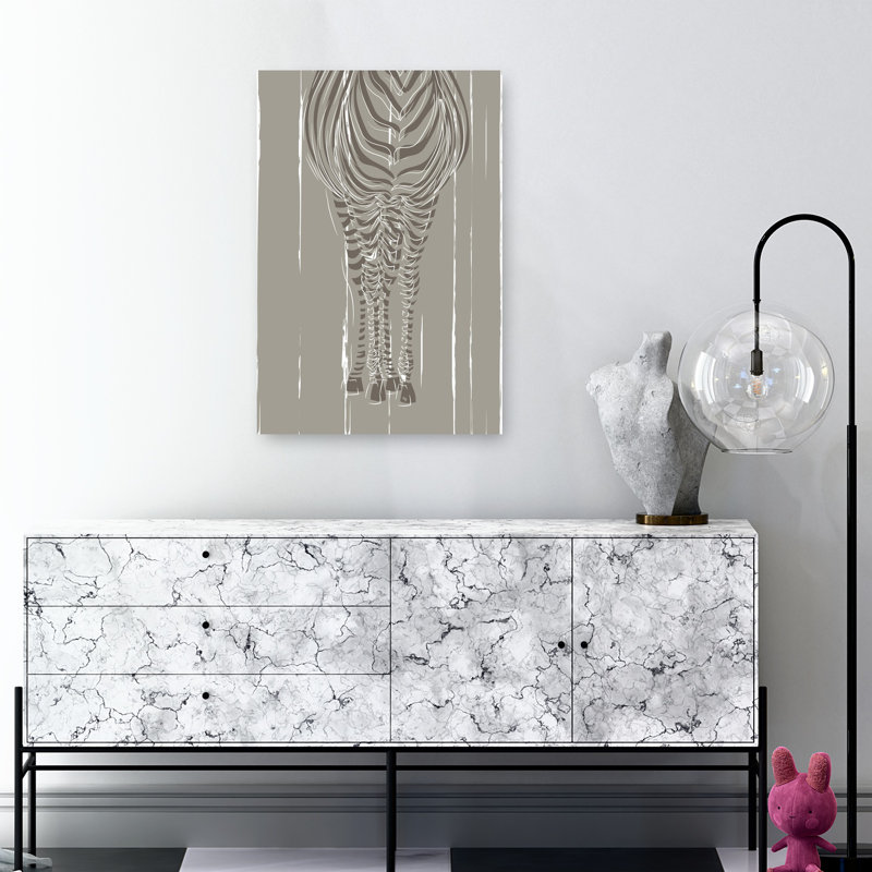 Art mural moderne et abstrait zébré moderne, 36" H x 24" W