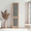 Armoire de rangement moderne à façade en verre avec organisation à 5 niveaux