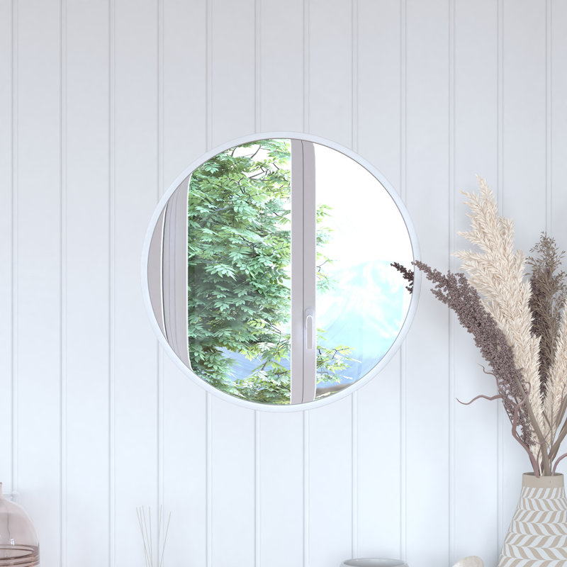 Miroir d'appoint mural Gagalis, Argent, H 20 po x l 20 po x P 0,78 po