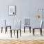 Quatre chaises de salle à manger en lin et coton gris clair, simples et polyvalentes, confortables et accompagnées. Des chaises de salle à manger exquises et polyvalentes offrent une nouvelle expérience confortable. (Ensemble de 4)-980650886