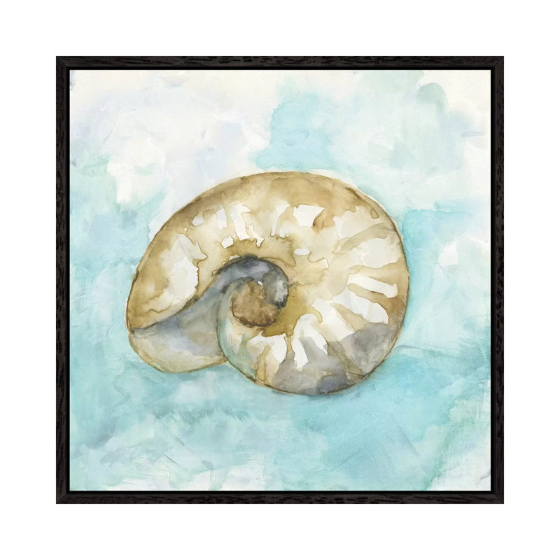 Biscayne Treasure II by Nan - Painting on Canvas, Black Framed, 45.72 cm H x 45.72 cm W