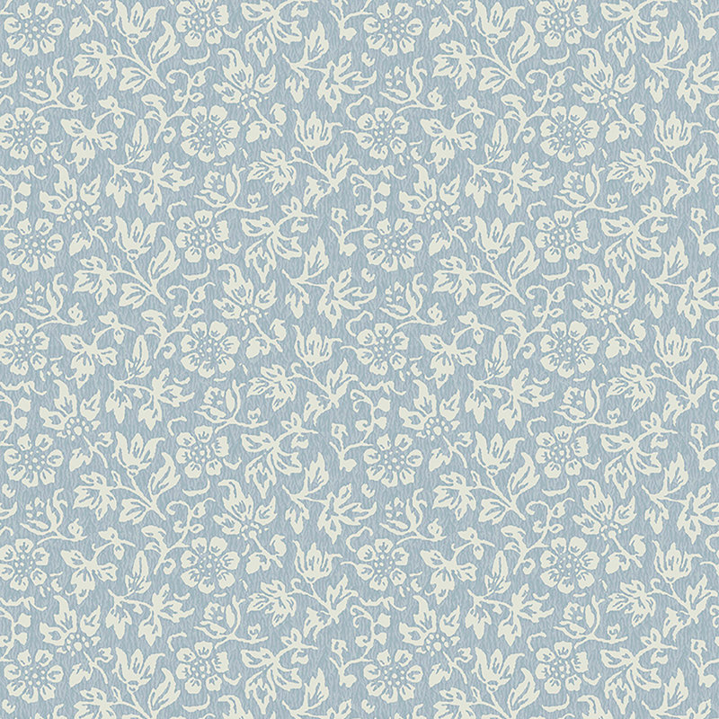 Papier peint floral Damijan, Bleu clair pâle