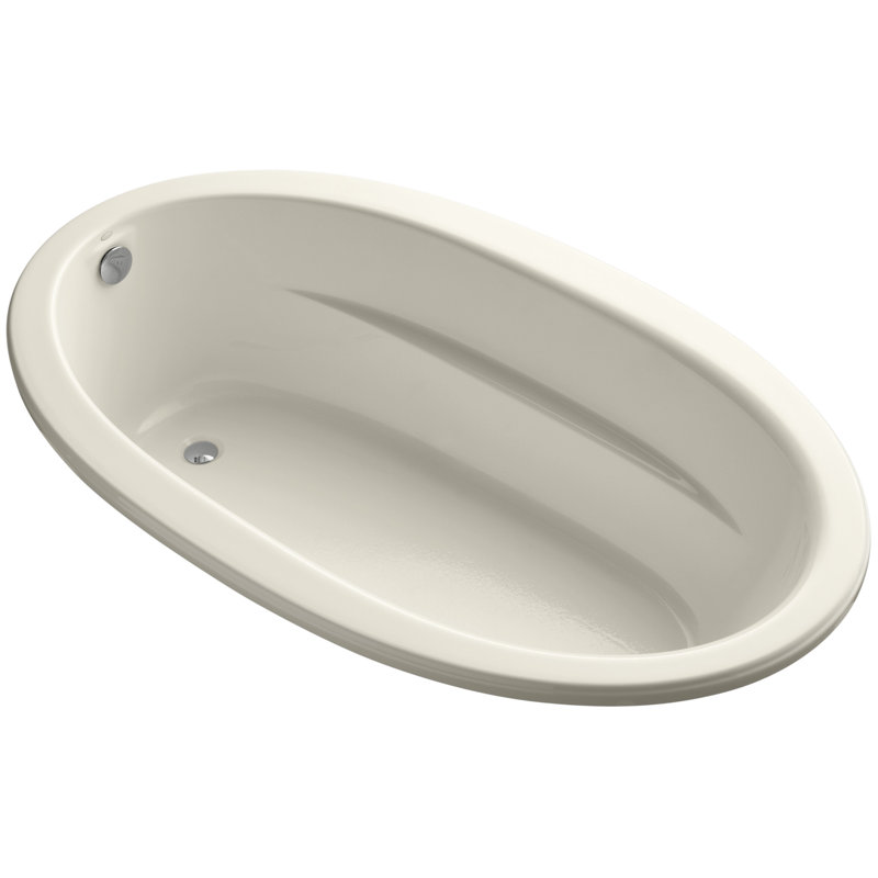 Baignoire encastrée avec surface chauffante Sunward, Amande