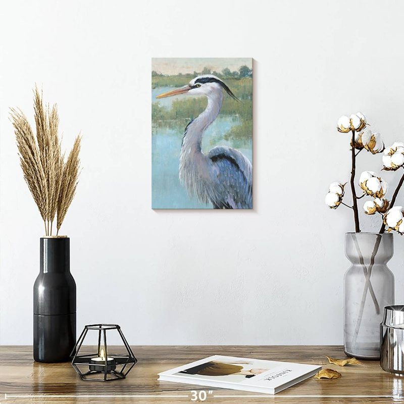 Brampt Blue Heron Portrait I, 12" H x 8" W