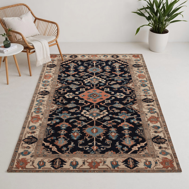 Tapis d'intérieur et d'extérieur gris Persian, Rectangulaire 3 pi x 5 pi