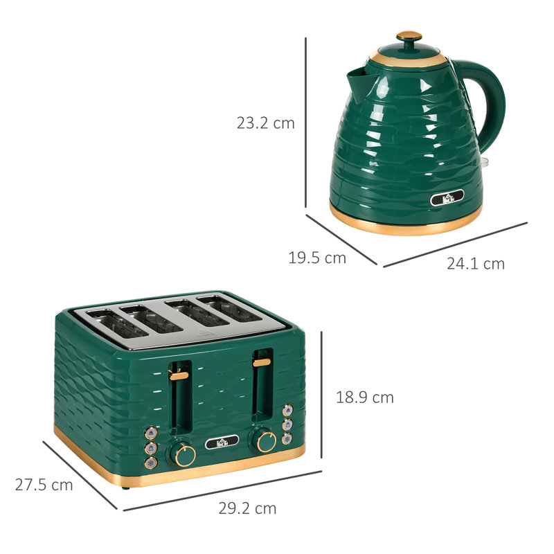 Kettle and Toaster Set, Green