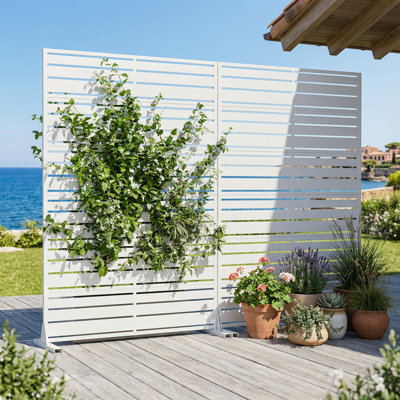 Wyatt 6 ft. H x 4 ft. W Privacy Metal Screen Fence Panel