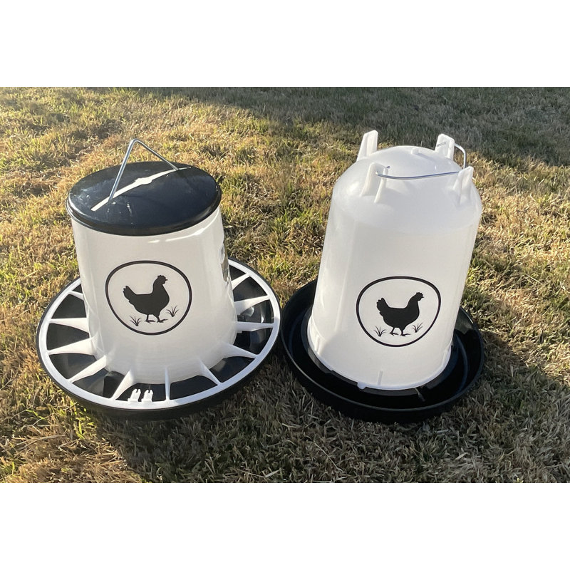 Zylina Waterer 3.2 Gallons / Feeder 26 lbs Combo - Black, Black