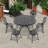 All-Weather 7 Dining , Aluminum, Black Frame, Easy Assembly Aluminum 7, Black, Fatigue-Reducing-1051526245