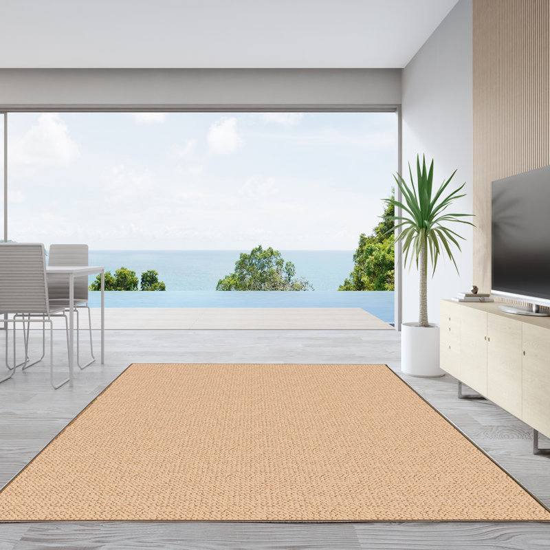 Tapis naturel en laine Rhodes, Rectangle 9 pi 10 po x 13 pi
