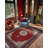 Guria Red/Beige Oriental Machine Printed Cotton Chenille Area Rug-631375985