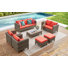 Duponta 9 - Person Patio Conversation Set with Cushions