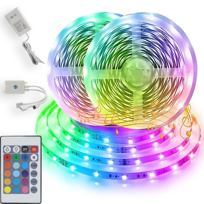 WBM Smart Strip Light 26pi pour la maison, la cuisine, la chambre à coucher, le dortoir fonctionne avec la télécommande