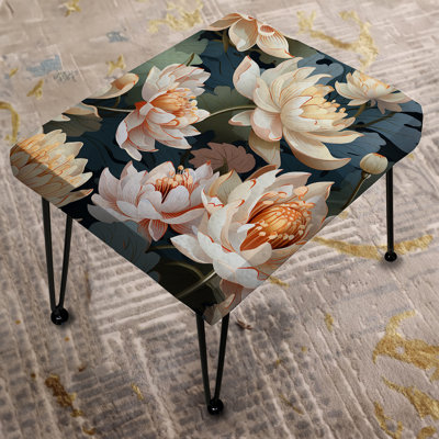 Lotus Serenity - Oriental Rectangle Ottoman