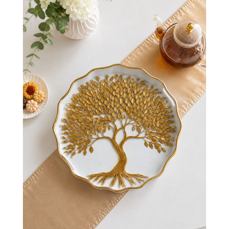 Plateau, Blanc / multicolore