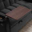 Lit convertible de 55,5 po, lit double contemporain avec dossier réglable, bureau caché et coussins pour table d'appoint pliable en velours, espace de détente