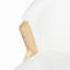 Chaise d'appoint moderne avec revêtement et structure en bois massif, chaise longue minimaliste