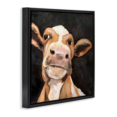 Vache champêtre sur toile par Jade Reynolds