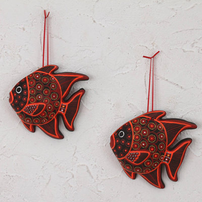 4.6'' Ceramic Animals Hanging Figurine Ornament