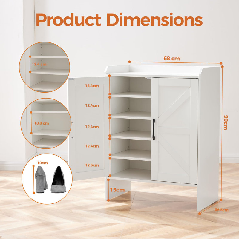 18 Pair Shoe Storage Cabinet