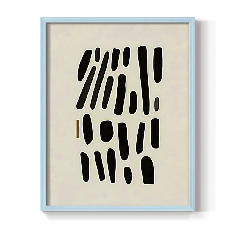 «Abstract CCLV», reproduction encadrée prête à être accrochée, Bleu, H 20 po x l 16 po