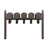 Balmoral Quint Mount Mailbox /w/ Ball Finials, Personalized Door Medallion, Newspaper Box (5 Mailboxes, Posts, 5 Newspaper Boxes, 5 Medallions)